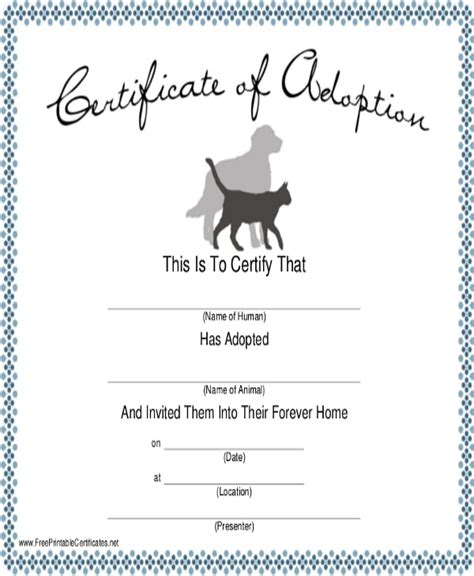 Service Dog Certificate Template