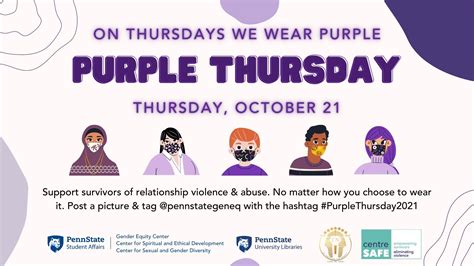 Supporting Purple Thursday for Domestic Violence Awareness - PSU ...