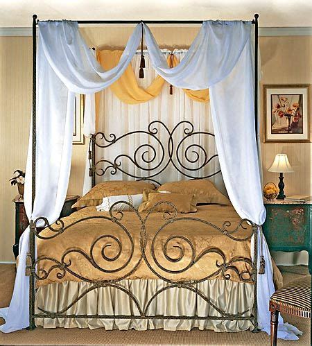 Iron Bed W Canopy Iron Canopy Bed Wrought Iron Beds Iron Bed