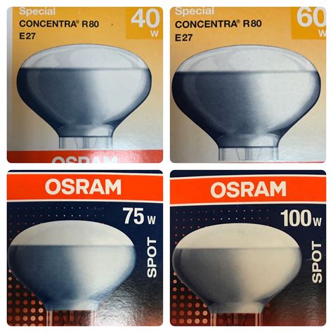 Osram Radium Concentra Lamp R80 E27 40W 60W 75W 100W Spotlight EBay