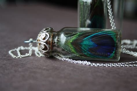 Glass Vial Necklace Steampunk Necklace Sterling Silver Etsy