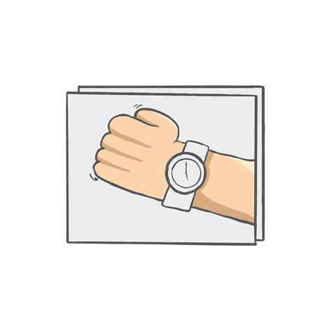 Premium Vector | Simple clock and hands illustration