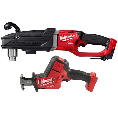 Milwaukee M18 Fuel Gen Ii 18 Volt Lithium Ion Brushless Cordless 1 2 In Hole Hawg Right Angle