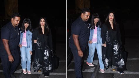 In Pics: Aishwarya Rai Bachchan & Aaradhya Leave Mumbai to Attend ...