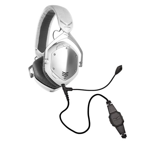 V Moda Crossfade Wireless Gaming Headset Blanco Plata Gear Music