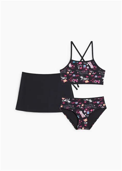 Schönes Mädchen Bikini Set mit Rock tlg Set bonprix