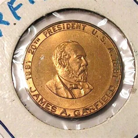 VINTAGE JAMES A. Garfield Coin 20th President 1881 Token £2.80 ...