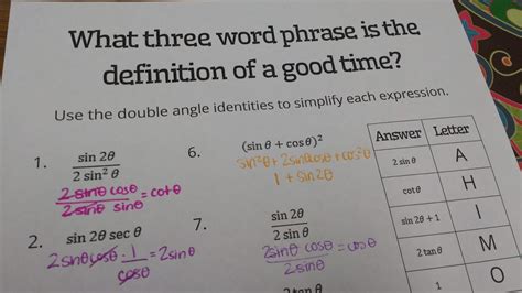 Trig Identities Cheat Sheet Free Printable Math Love