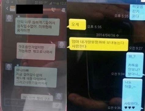 세월호 침몰 사고 침몰 당시 애통한 문자문자대한민국이 울었다