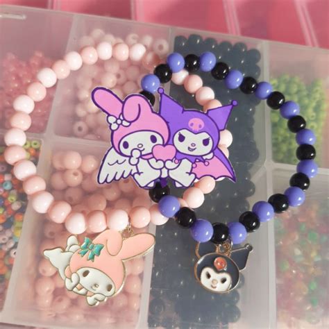 Pulseira Kuromi E My Melody Casal Amizade Mi Anga Shopee Brasil