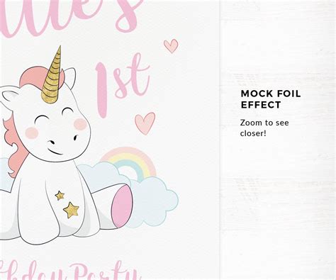 Unicorn invitations 1st birthday INSTANT download Unicorn | Etsy