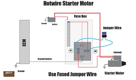 Car Starter Hookup Wires Diagram