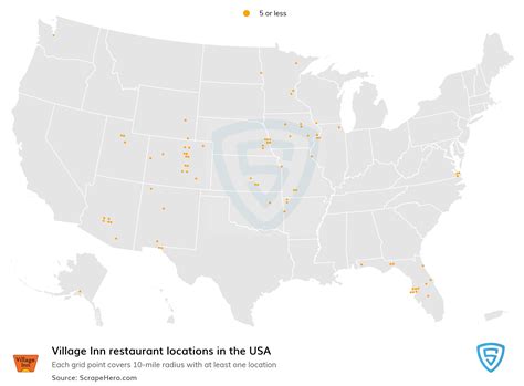 Number of Village Inn locations in the USA in 2025 | ScrapeHero