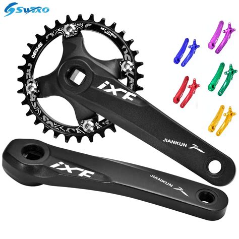 Swtxo Ixf Square Hole Mtb Crankset 170mm Bicycle Crank 104bcd Round