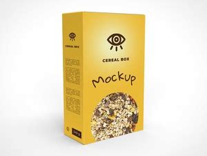 Cereal Box Mockup | Free PSD Templates