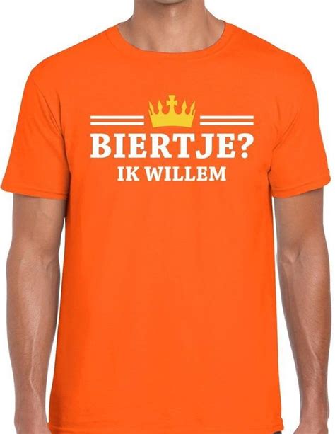 Bol Oranje Biertje Ik Willem T Shirt Heren Oranje Koningsdag