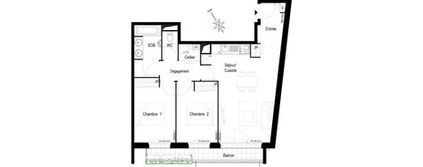 Plan Appartement T De M Neuf Talence R Sidence Alba N