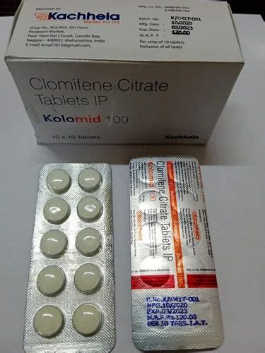 Clomifene Citrate Tablets Packaging Size Tablet Dose Mg