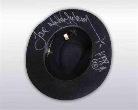 MICHAEL JACKSON WORN AND SIGNED BLACK FEDORA HAT