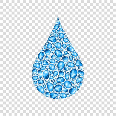 Realistic Blue Water Drop Vector Stock Illustrations Realistic