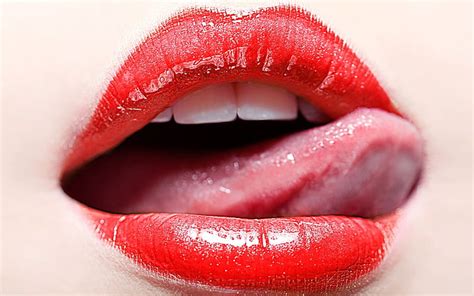 Online Crop Hd Wallpaper Womens Red Lips Tongue Makeup Teeth