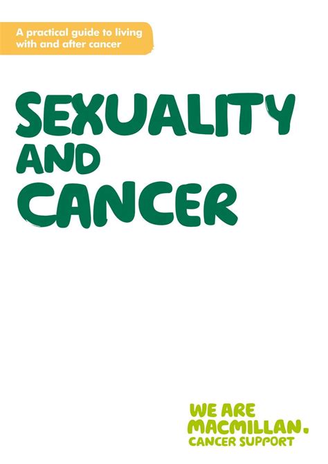 Sexuality And Cancer Macmillan Cancer Support