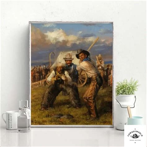 Tableau Peinture Cowboy Cowboy World