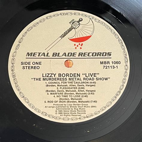 Lizzy Borden The Murderess Metal Road Show Vinyl 2lp [gatefold