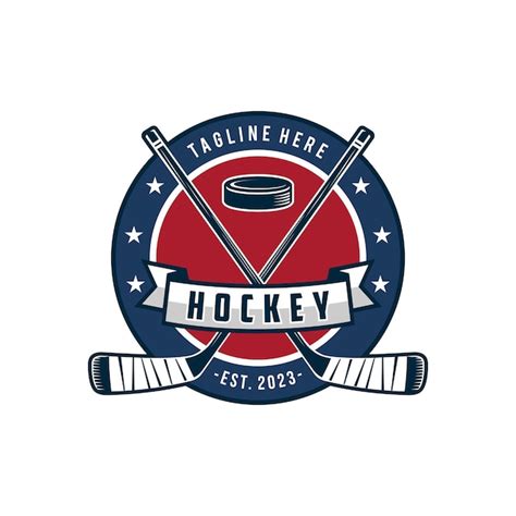 El Logotipo Del Torneo De Hockey En Un Moderno Emblema De Estilo