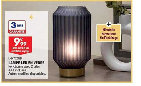 Promo Lampe Led En Verre Light Zone Chez Aldi ICatalogue Fr