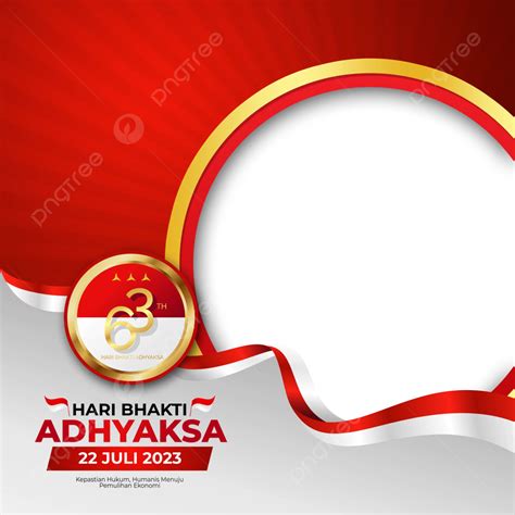 Hình ảnh Twibbon Hari Bhakti Adhyaksa 2023 Với Logo Luật Sư Thứ 63 PNG