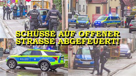 Sch Sse Auf Offener Strasse Schwerbewaffnete Polizeikr Fte Im Einsatz