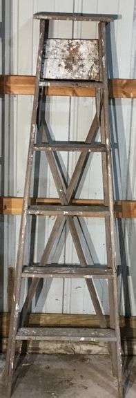 Wooden Step Ladder Sherwood Auctions