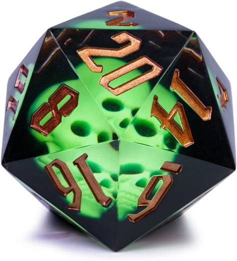 Cusdie Large D20 Dice 55mm With Sharp Edges Dandd 20 Sided