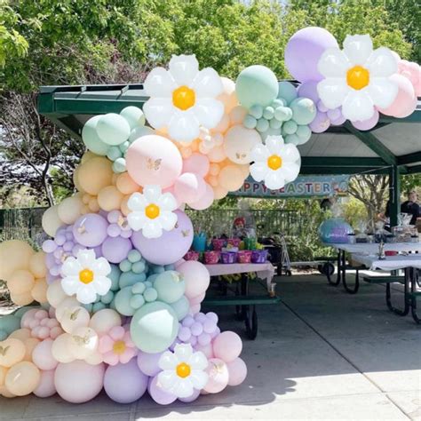 159pcs Flower Balloon Garland Kit White Groovy Daisy Macaron Etsy