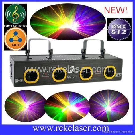 Four Lens Double Rg Or Four Colors Motor Beam Laser Display System