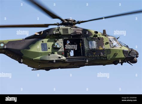 A Nh90 Tth Tactical Transport Helicopter Of The Finnish Army At The