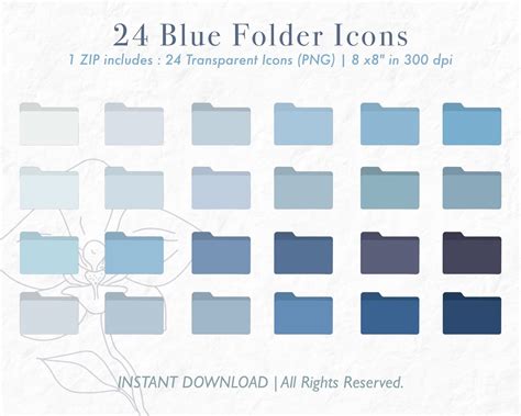 Blue Icons, Desktop Folder Icons, Windows Desktop Icons, MacBook ...