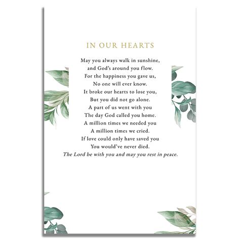 Prayers For Funeral Services Printable