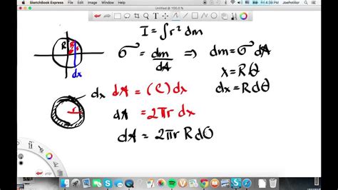 Moment Of Inertia Of A Hallow Sphere Youtube