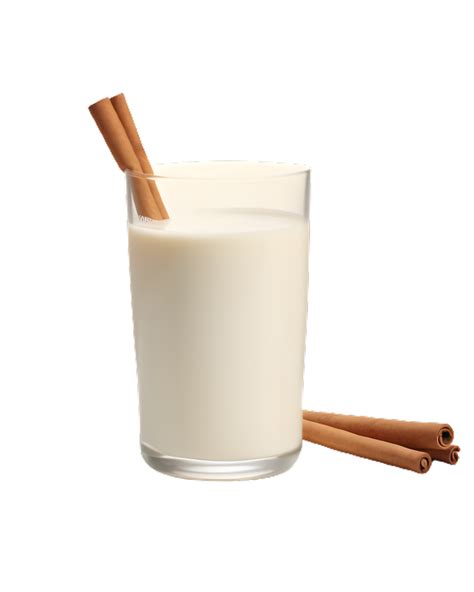 Cinnamon Sticks And Glass Of Milk Png