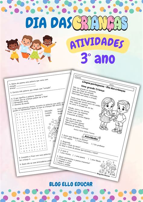 Atividades Dia Das Crianças 3 Ano - Atividades do Dia das Crianças 3º ano: PDF Grátis e plano de aula