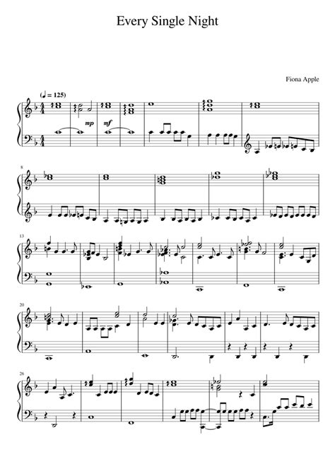 Every single night – Fiona Apple - piano tutorial