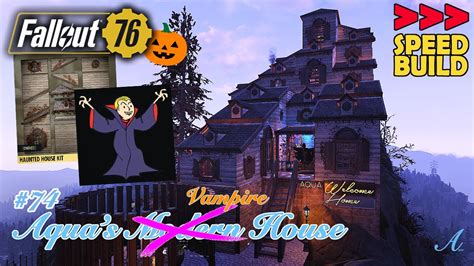 Fallout 76 Camp Build Vampire Mansion Halloween House Aqua S Modern House 74 Youtube