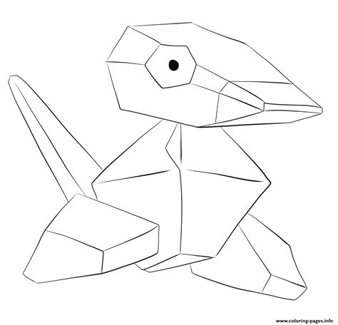 Porygon Pokemon Coloring Page Printable