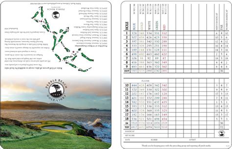 Pebble Beach Scorecard 2024 - Flore Jillana