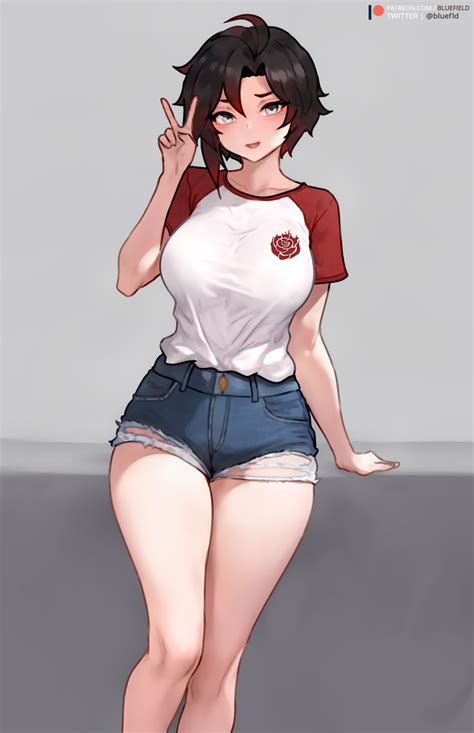 Rule 34 1girls Alternate Breast Size Bluefield Blush Booty Shorts Breasts Clothed Female Jean