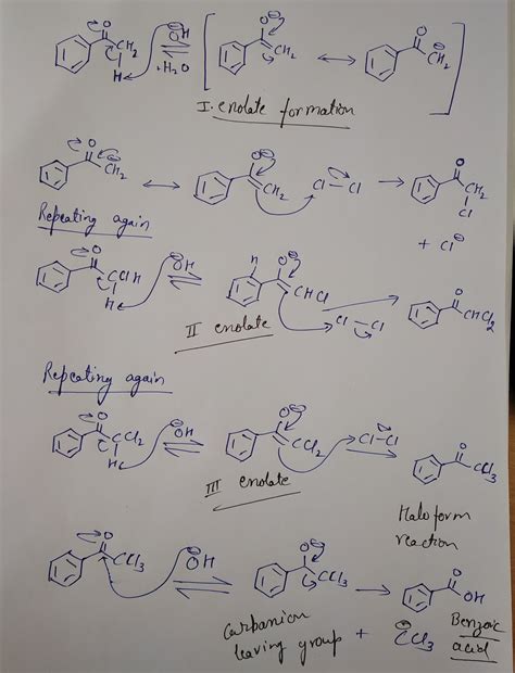 [Solved] 1. Write a mechanism for the formation of benzoic acid from ...