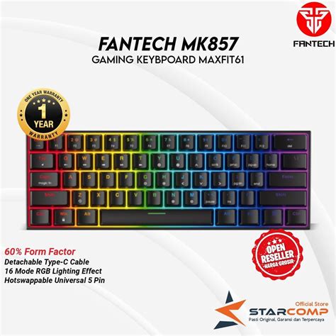 Jual FANTECH MAXFIT61 MK857 RGB MECHANICAL KEYBOARD FANTECH MK857