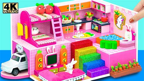 Craft How To Make Cutest Pink Bunny House With Bunk Bed From